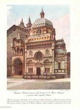 BERGAMO SANTA MARIA MAGGIORE e CAPPELLA COLLEONI Stampa antica del 1932