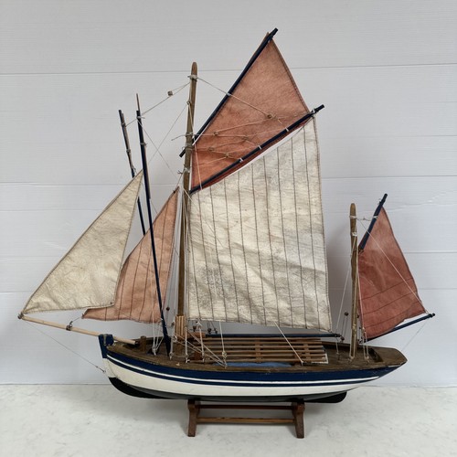 Vintage wooden model boat - vintage,