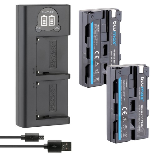 Batteria caricatore lcd - 2x,