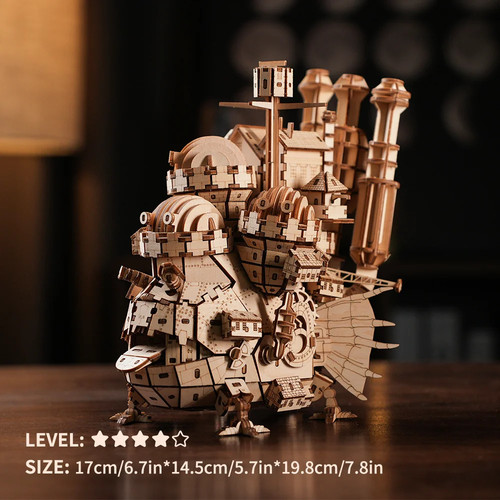 Puzzle legno castello - in, 3d