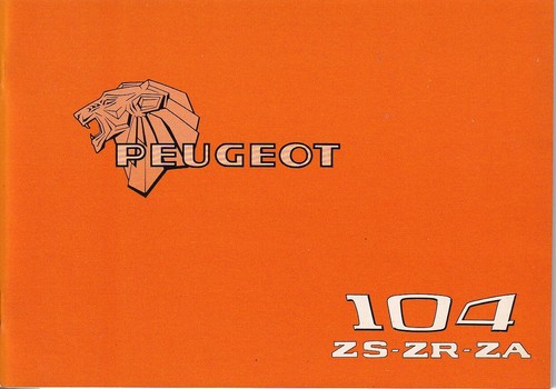 Peugeot 104 za manuale - 104, zr