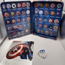 2021 Fiji Captain America Shield Collector Case With Pin & Silver Card NO COIN!!