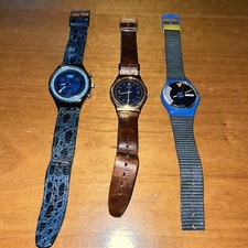 Lotto 3 Orologi SWATCH Vintage Uomo NON FUNZIONANTI DA RIPARARE
