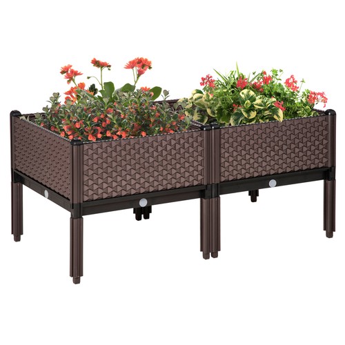 Outsunny fioriera rialzata 2pz - rialzata,