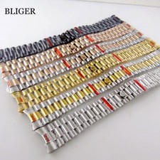 Nuovo Cinturino Orologio Argento Oro 20mm Acciaio Inox Bracciale President Fine Curva