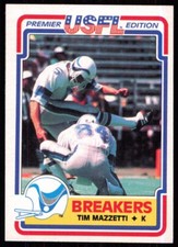 1984 Topps USFL Tim Mazzetti
