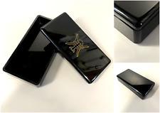 SCATOLA PORTAGIOIE PLEXIGLASS NERO Tommaso Barbi Jewelry BOX whit LID '70s