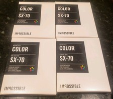 4 PELLICOLE IMPOSSIBILI A COLORI ISTANTANEE POLAROID SX-70 32 FOTO TOTALI SCADE 15/09