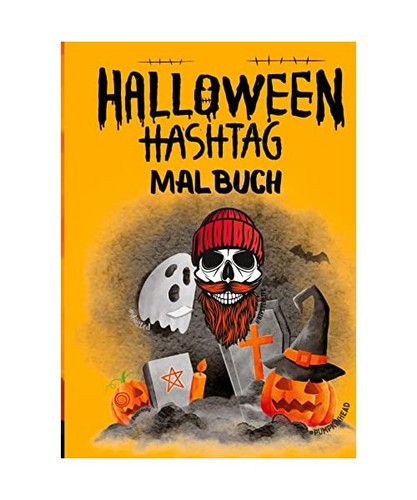 Halloween hashtag malbuch - halloween, für