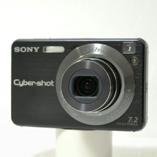 Sony Cyber-shot DSC-W120 fotocamera digitale nera 7,2 megapixel zoom 4x compatta Giappone usata