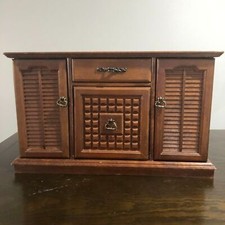 Portagioie vintage multi cassetto legno veneziano porte persiane 