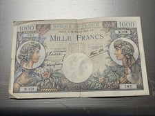 Banconota 1000 Franchi Francesi 1940