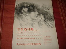 1913 VALZER SOGNA PRINCIPE DI TEORA EDITORE SANTOJANNI NAPOLI VINCENZO MIGLIARO