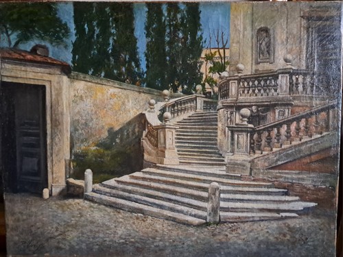 Pio joris dipinto scalinata - joris,