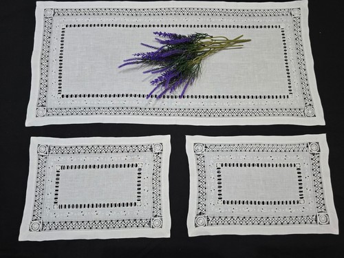Set centrini ricamati mano - set, a