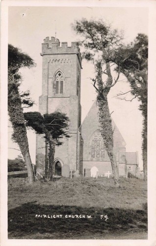 Fairlight church sussex rppc - sussex,
