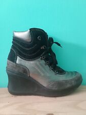 Ruco Line Sneakers  stivaletti ankle boots grey wedge Zeppa 38