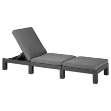 Lettino Resina Spiaggia Una Piazza Giardino Relax Campeggio Sdraio Mare Piscina