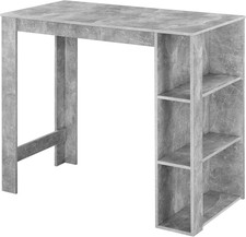 Tavolo Alto Da Bar Bancone Da Cucina a 3 Ripiani Laterali Penisola Salvaspazio C