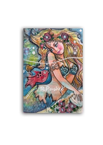 Sirena con pesci - con,