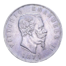 5 LIRE 1871 MILANO VITT