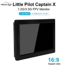 Occhio di Falco 1.2G/3.3G 64CH FPV Monitor Little Pilot Captain X 10.2'' 1000LUX con DVR