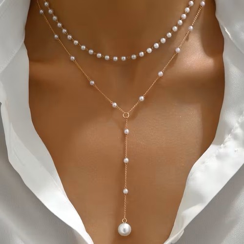 Collana perle stratificate - collana,