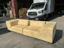 Divano Cassina Globe 270Cm In Pelle Scamosciata Gialla Design Classico