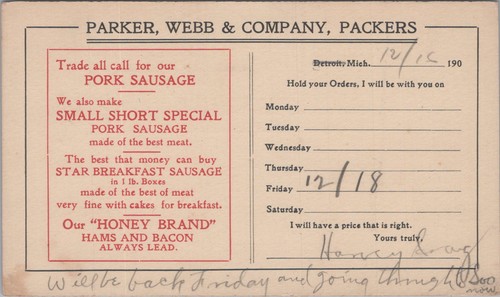 Pubblicità 1908 parker webb - 1908,