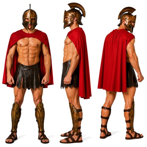 Adulti spartano mantello rosso - spartano,