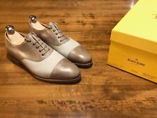 John Lobb City III 6E - Pale Gray Museum Calf / White Linen