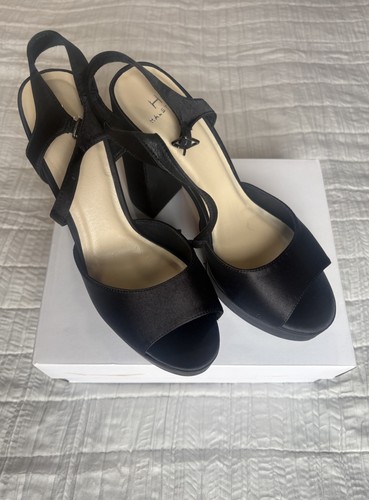 Sandali halston raso nero - h,
