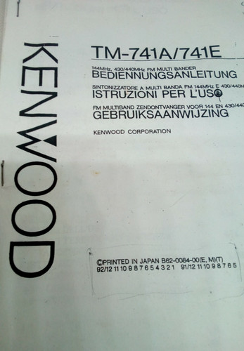 Kenwood 741a 741e - kenwood, tm-741e