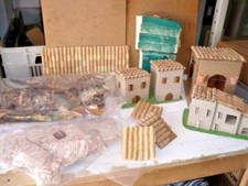 ARTE CASA SEMILAVORATI da PRESEPE in CARTONE CASETTE TEGOLE SUGHERO 10pz AFFARE!