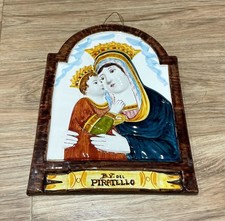 Madonna in ceramica Imola targa sacra Beata Vergine Piratello 1989 Imolarte