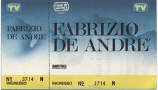 Fabrizio De Andrè - biglietto tour " Le Nuvole" 1991 - memorabilia