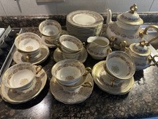 Rosenthal Germany Chippendale Set Tazzine / Teiera Porcellana Dipinto A Mano