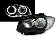 Set fari Angel Eyes per BMW E81 E82 E87 E88 04-11 serie 1 anelli LED nero