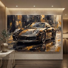 Porsche in nero - oro arte