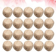  50 pezzi 10x10 mm fai da te perline quadrate in legno naturale perline