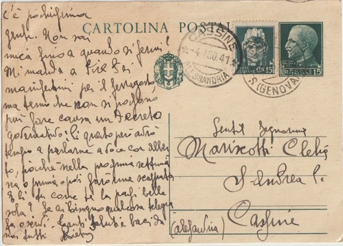 Italia 1941 15c - su, intero
