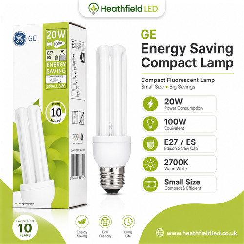 20w lampadina cfl risparmio - ge,