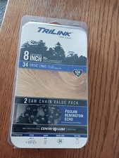 2 CONFEZIONI Catena per motosega ad asta TriLink 8" 3/8" LP retro basso S34 .043 34 DL maglie di trasmissione