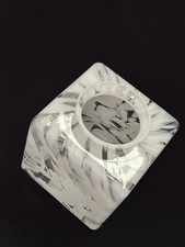 Tazza Cubic Coppa Vetro Murano Glass Ricambio Lampadario Mazzega Design Anni -70