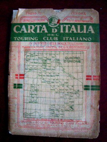 Carta italia del touring - d'italia,