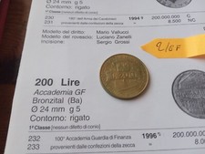 Moneta da  200 lire DEL 1996