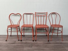 Set Di 4 Sedie Italiane Mix Di Stili Anni 50 Sedie Vintage Da Giardino In Ferro