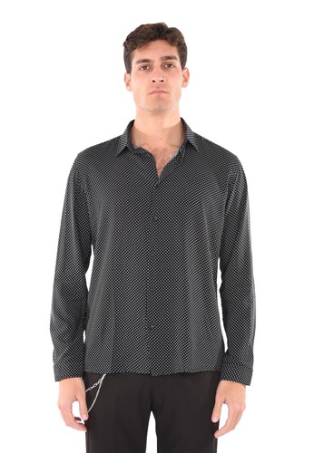 Camicia uomo manica lunga nera - camicia,