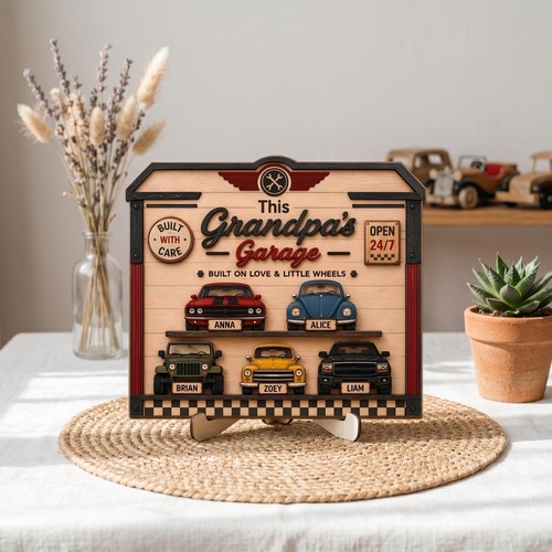 Personalized grandpa garage - personalized, grandpa's
