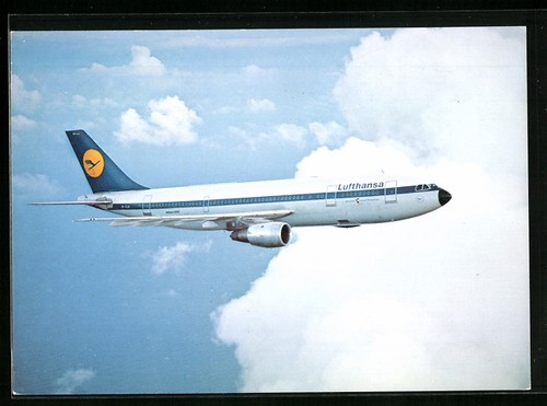 Cartolina airbus a300 aereo - cartolina,